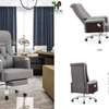 Office Chair; Soft Gray Leather Touch Boss Chair thumb 1