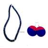 Womens Blue Crystal Necklace and maasai earrings thumb 3