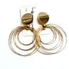 Ladies Gold Tone Multi strand loop earrings thumb 2