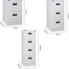 Office Cabinet : 3-Drawer Metallic Filing Cabinet thumb 2