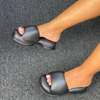 Women fashion faux open toe slides thumb 2