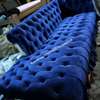 Blue chesterfield L shaped six seater sofa/modern sofas/tufted L shaped sofas thumb 4