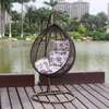 Hanging Egg Pod Chair with Stand | Rattan Wicker Swing thumb 2