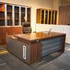 1.6m Executive Desk with Attached Storage Shelf thumb 0