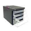 4 Layer Desktop Plastic File Cabinet Office Storage Box thumb 0