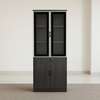 Wooden Half Glass 2 Door Storage Cabinet thumb 1