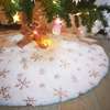 Snow Flake Christmas Tree Carpet  80cm Diameter thumb 2