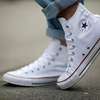 Unisex All Star White Converse High Cut Sneakers thumb 0