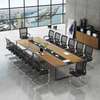 Metal Frame Wooden 2.4m Modern Office Conference Table thumb 0