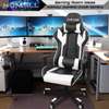 Gaming Chairs: Racing White Reclining Gaming Chair thumb 0