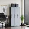 Office Cabinet: Gray 3 Long Doors Office Store Cabinet thumb 0