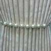Elegant Teal & White Blackout Curtains Floor-Length thumb 4
