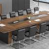 3 M Brown Wood Rectangular Conference Meeting Table thumb 6