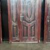 Double door in brown walnut with a wooden finish thumb 4