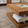 Modern Coffee Table Wood Glass Inset Medium Size thumb 2