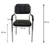 Office Chair: Catalina Mid Back Black Stackable Office Chair thumb 1
