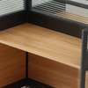 Office Desk: Modern Brown Six-Person Workstation thumb 4