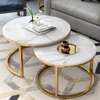 Nesting Round Marble Coffee Table thumb 4