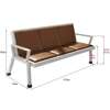 3-Link Heavy Duty Office Reception Bench thumb 4