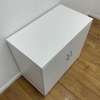 2-Door Wooden Credenza Cabinet in White thumb 1