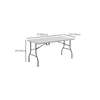 Dining Table :  White Foldable Dining Table thumb 1