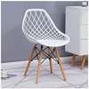 Modern Plastic Hollow-Back Dining Chair thumb 2