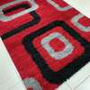 red trendy Turkish shaggy home carpets thumb 1