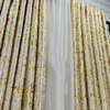 3 pc marble Gold curtains thumb 2