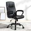 Office Chair: Swivel Leather Mid Back Waiting Chair thumb 1