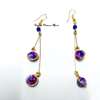 Womens Purple crystal earrings thumb 0