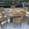 Mahogany /Mvule outdoors dining table and chairs thumb 0