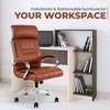 Office Chair: Brown Adjustable Lift Executive Office Chair thumb 4
