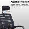 Office Chair: Adjustable Headrest, Lumbar, Swivel, Black thumb 1