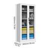 Office Cabinet:  Full Glass Steel Vertical Filing Cabinet thumb 1