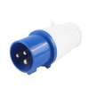 ZHAOYAO 240V 16A 3-Pin Waterproof Industrial Electrical Socket Connector Plug - Blue (5 PCS) thumb 3