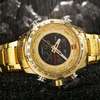 NAVIFORCE 9093 Luxury Brand Gold Quartz Led Clock Men thumb 1