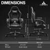 Gaming Chair; Ergonomic with Footrest, Reclining, Black thumb 0
