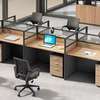 Office Desk: Six-Person Open Plan Modern Workstation thumb 2