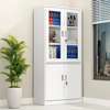 Modern Steel Filing Cabinet with Lock & Glass Doors thumb 0