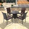 4 Piece Armrest Rattan Outdoor Chairs thumb 2