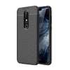 Auto Focus Leather Pattern Soft TPU Back Case Cover for Nokia 6.1 thumb 0