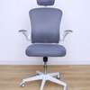 Office Chair: Grey Swivel Ergonomic Modern Seat thumb 4