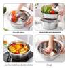 Stainless steel 3in1 set of grater collander & bowl thumb 2