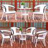 Rattan Outdoor Table and Chair Set with Glass Table thumb 4