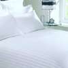 Good Quality White Stripped bedsheet set thumb 2