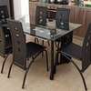 6-Piece Modern Glass Dining Room Set with Chairs thumb 5