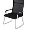 Office Chair: High Back Black Waiting Chair With Mesh Back thumb 1