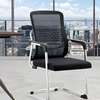 Office Chair: Mesh Office Visitor Chair, Black Frame thumb 1