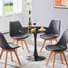 Modern Black Round Dining Table – Seats 4 to 6 People thumb 1