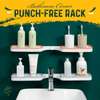 Rotating punch free corner shelf bathroom organizer thumb 3